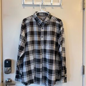 Men's Black and Gray Plaid Stillwater Supply Co. Shirt